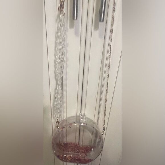 Clear iridescent Clutch HandBag-Confetti glitter - Picture 8 of 13